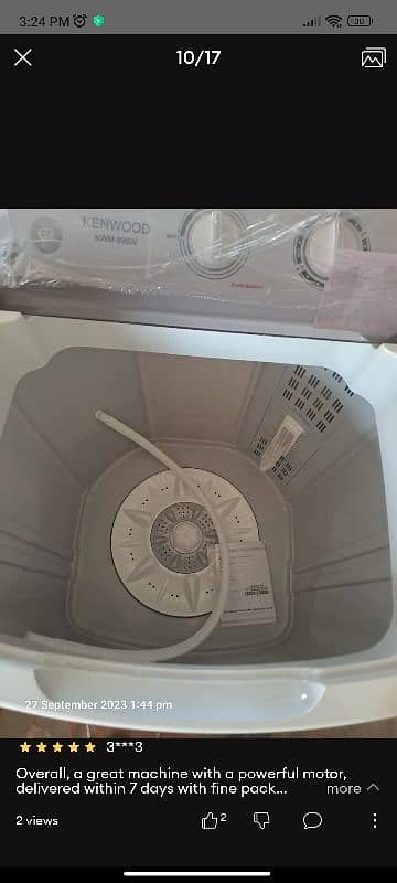 Kenwood Washing machine(New)8kg 6