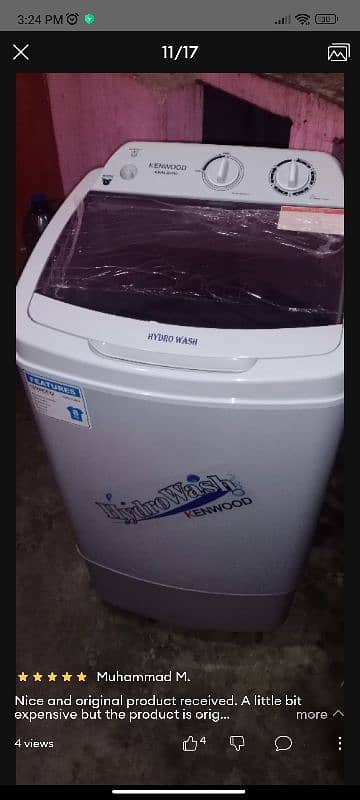 Kenwood Washing machine(New)8kg 7