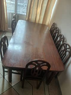 Large Size Dinning Table with Chairs