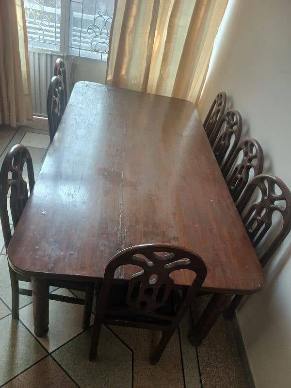 Large Size Dinning Table with Chairs 0