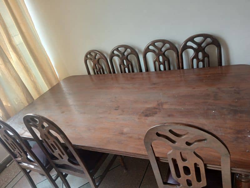 Large Size Dinning Table with Chairs 1