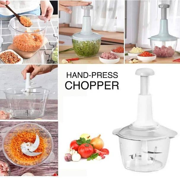 Manual Food Chopper Hand-Press 1.5 ltr 0