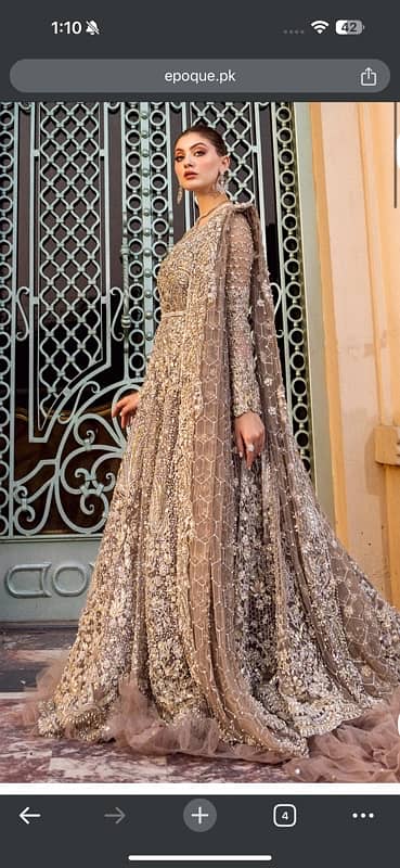 Walima Designer bridal dress (Epoque) -without the trail (size medium) 2