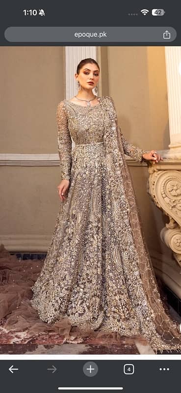 Walima Designer bridal dress (Epoque) -without the trail (size medium) 3