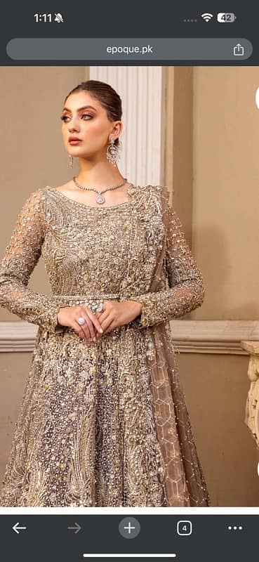 Walima Designer bridal dress (Epoque) -without the trail (size medium) 4