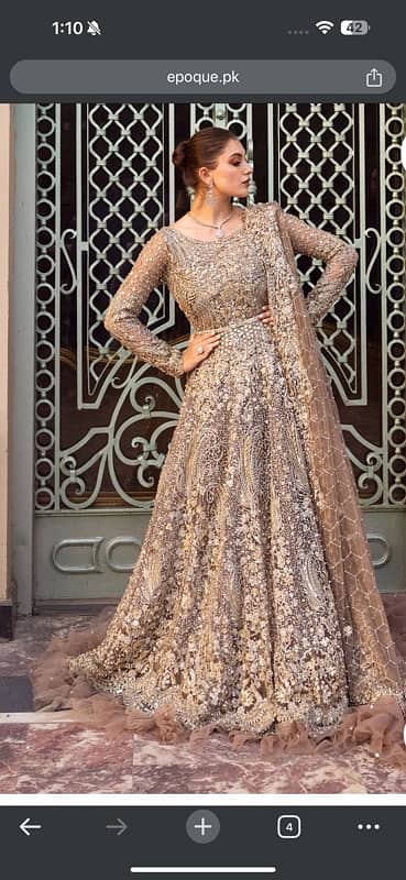 Walima Designer bridal dress (Epoque) -without the trail (size medium) 5