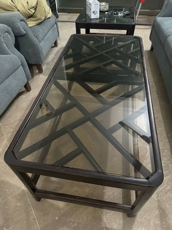 Glass-Top Coffee & Side Table Set 0