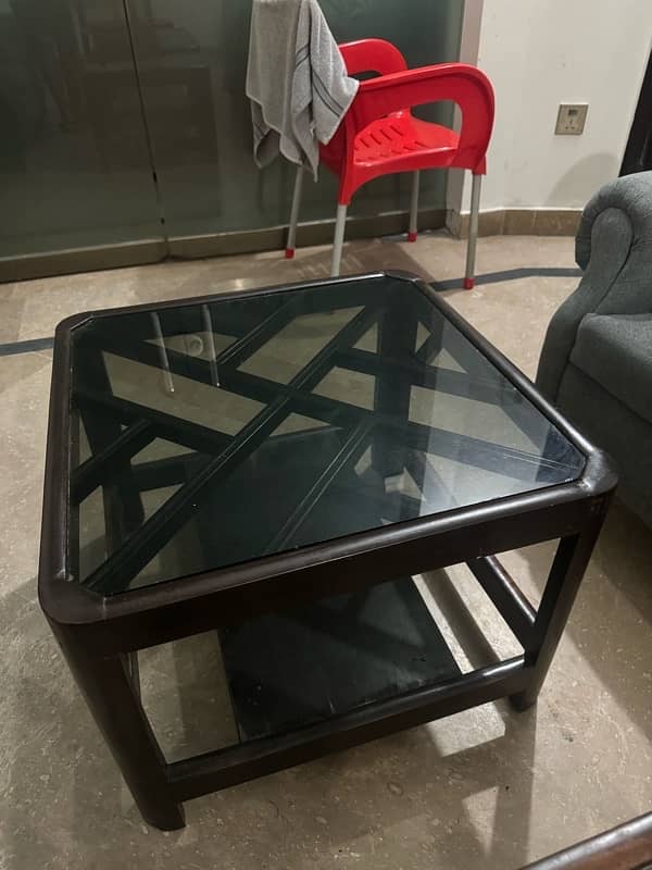 Glass-Top Coffee & Side Table Set 2