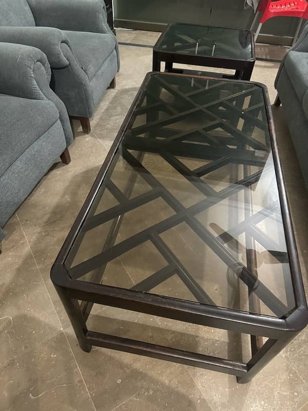 Glass-Top Coffee & Side Table Set 3