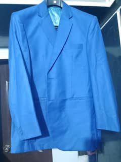 2 piece men's coat pant in blue color