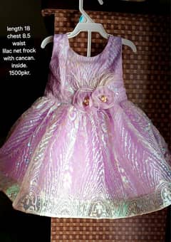 baby girl frock with cancan attach. light purple. fancy