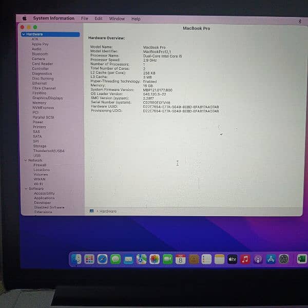 Apple MacBookPro2015Core i5 2.9Ghz(13.3-inch,16GB RAM 256GB SSD)Silver 4