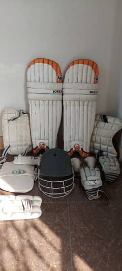 Cricket Kit Batting Pads Gloves Helmet Guards