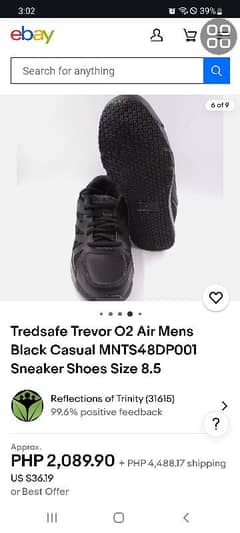 Tredsafe Trevor O2 Air Black Casual Shoe ORIGINAL