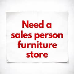 Sales representative for furniture outlet