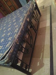 iron bed double with spring matres cont # 03458248356