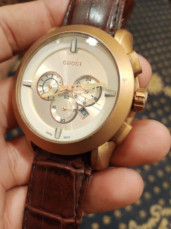 Gucci swiss made chronograph working 0