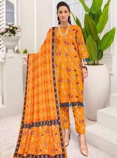 Luxury Digital slub khaddar print shirt , Dupatta with print Trouser