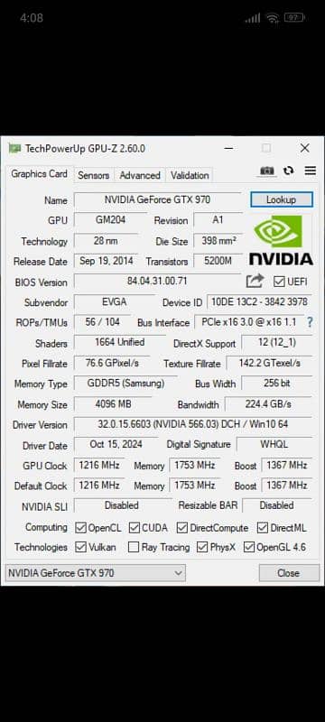 Gtx 970 New condition ha 2