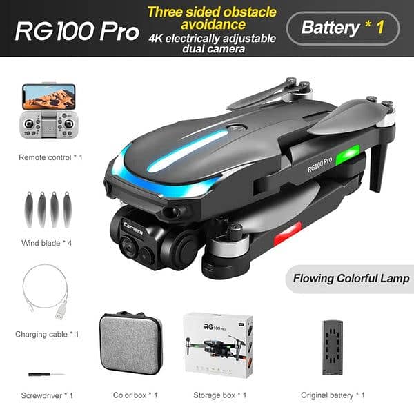 RG100Pro Brushless Motors Drones Foldable Camera Drone 0