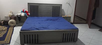 brand new bed in grey color