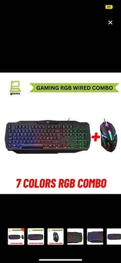 RGB KEYBOARD AND MOUSE BRAND NEW