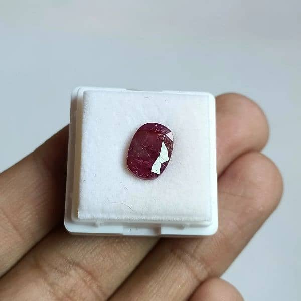 Beautiful Natural Kashmir Ruby 3.86 CT certified 2