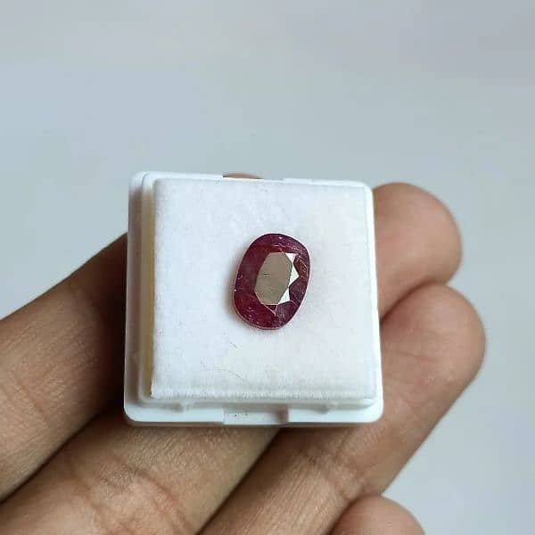 Beautiful Natural Kashmir Ruby 3.86 CT certified 3