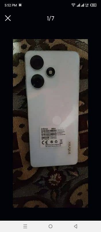 Infinix hot 30 8 128 with charger and box only serious person contact 0