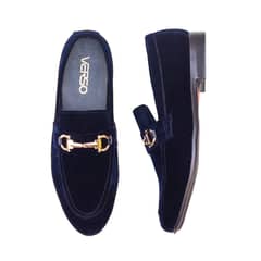 Blue Velvet Formal Loafers