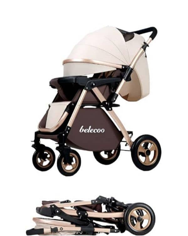 Belecoo baby luxury foldable stroller pram 1