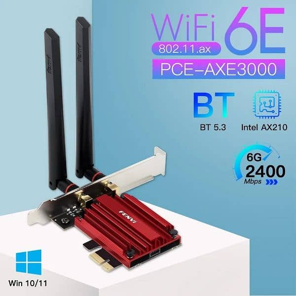 WiFi 6E Intel AX210 2.4G/5G/6Ghz PCIE Bluetooth 5.3 Network Card 0