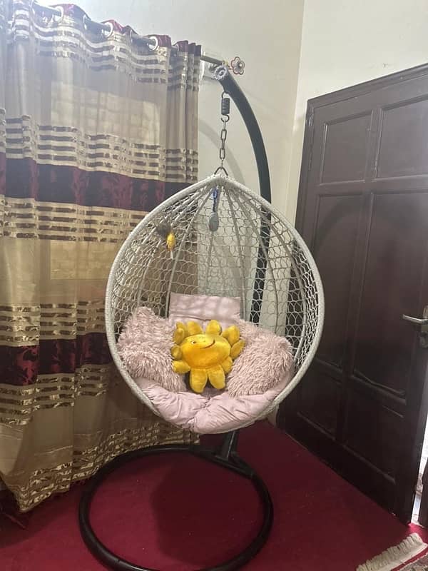 rattan swing jhola is good condition. 1