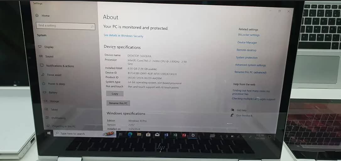 Hp Elitebook intel i7 7th gen Touch 360 with 120hz FHD 18