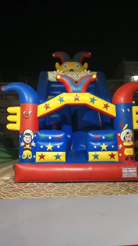 jumping castle / token ride / slide / kidi / ride / jhuly / swings 0