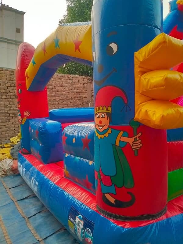 jumping castle / token ride / slide / kidi / ride / jhuly / swings 8