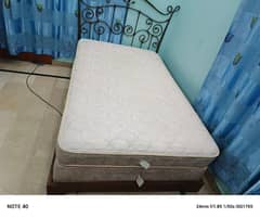 wooden two single bed