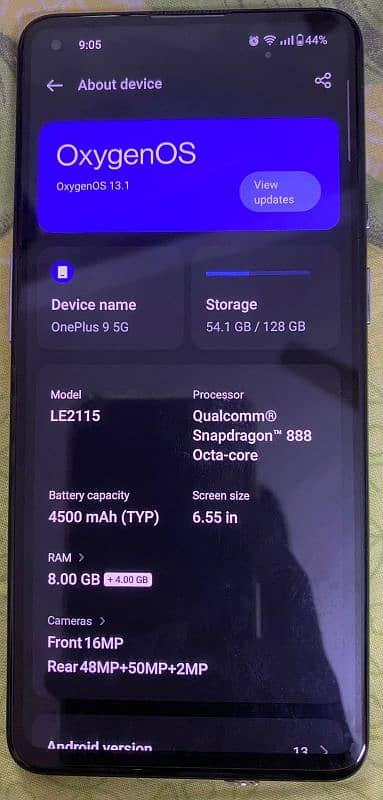 OnePlus 9 10/10 condition 8/128 Exchange possible with iPhone 12. 3