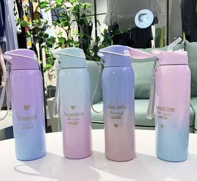 portable stainless steel straw cup water bottle with free delivery 2