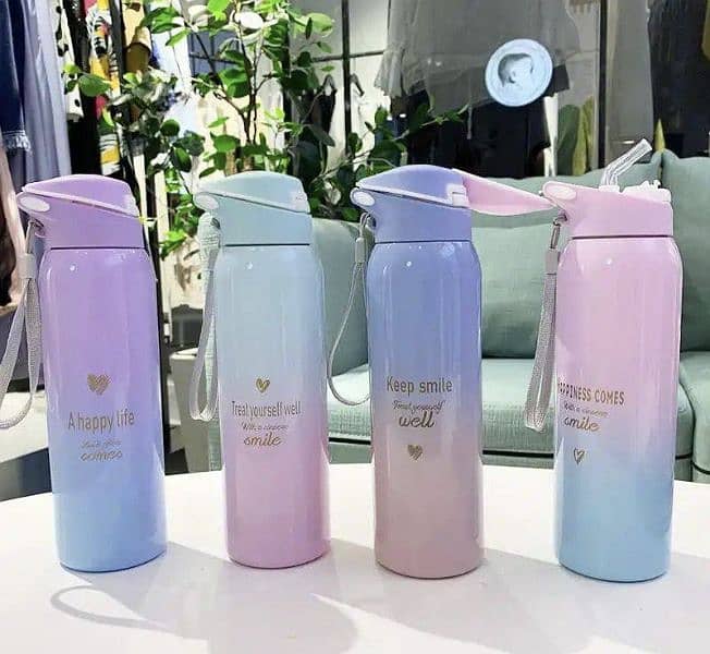 portable stainless steel straw cup water bottle with free delivery 5