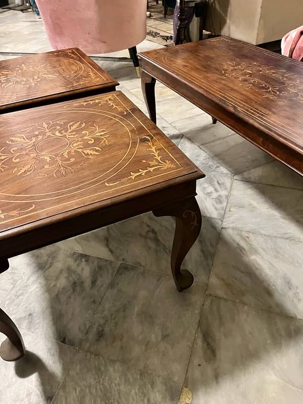 bedroom tables set | Center table | 2 side table | Chinioti Wood 13