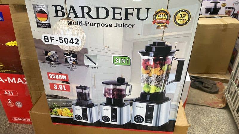 3 in 1 Juicer Blender Set steel BODY 0