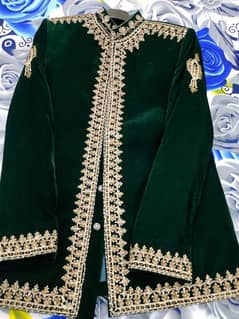 Groom Velvet Mehndi Complete Dress