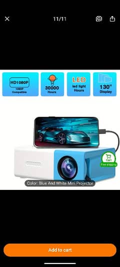 ZRZTM Portable Mini Projector -