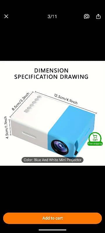 ZRZTM Portable Mini Projector - 1