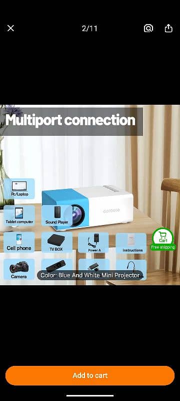 ZRZTM Portable Mini Projector - 5