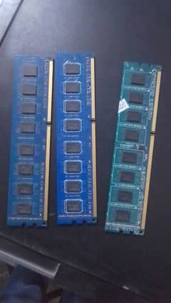 2 gb ram pc3 ddr3 (3 sticks =6gb)