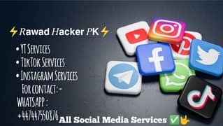 TikTok,Youtube,Instagram And all other Social Media Services Available