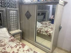 king size Bed set with sides dressing and mirror wardrobes