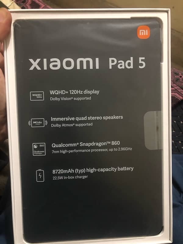 Xiaomi Pad 5 pearl white color just box open not even start 0